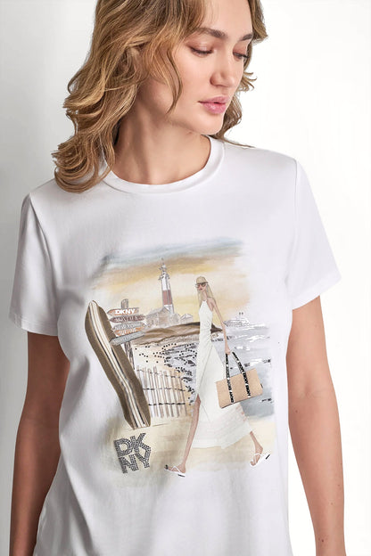 DKNY MONTAUK GRAPHIC TEE