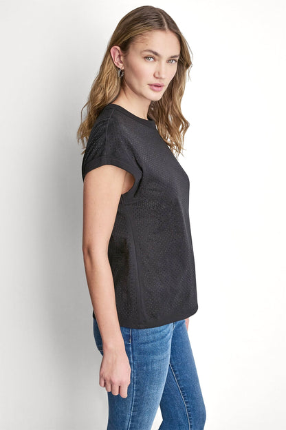 DKNY RHINESTONE EMBELLISHED TANK TOP