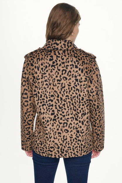 DKNY LEOPARD MOTO JACKET