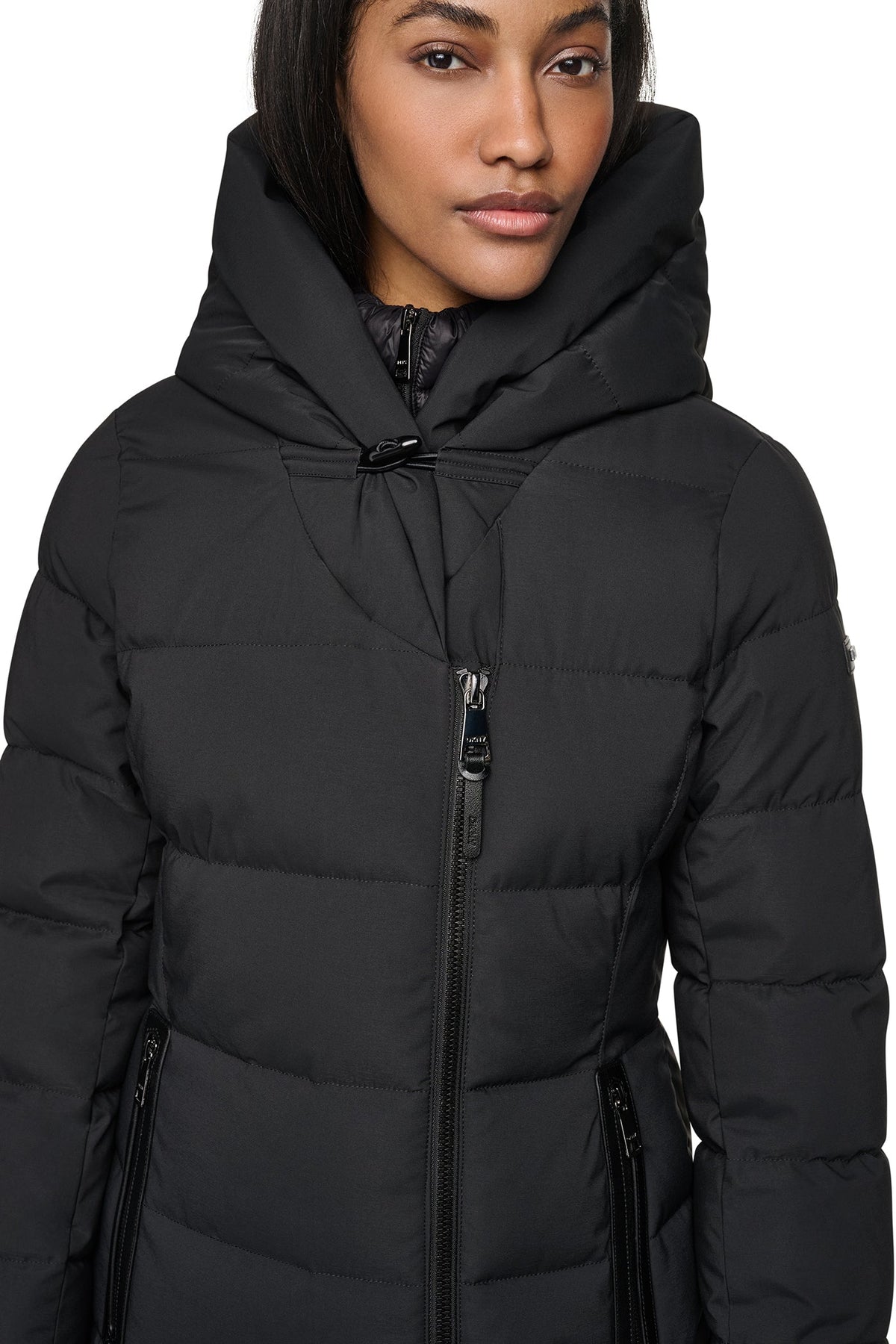 DKNY LONG HOODED PUFFER COAT