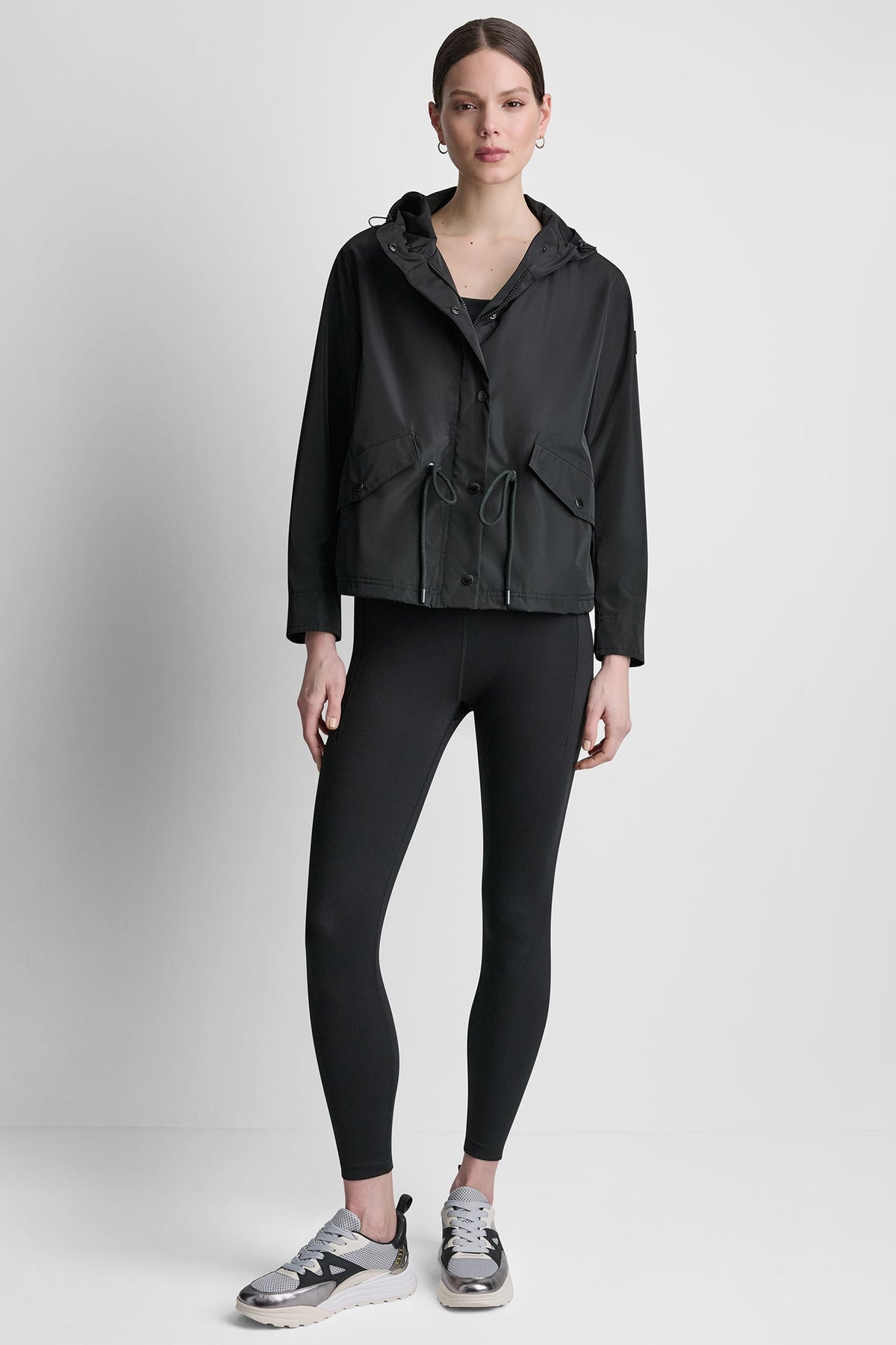DKNY HIGH-LOW CROPPED JACKET