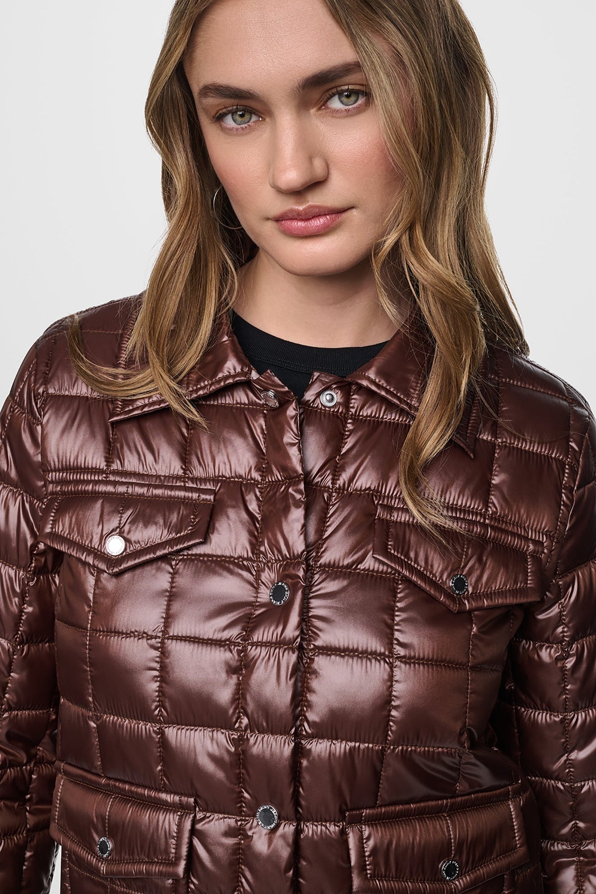 DKNY BOX QUILT PUFFER JACKET