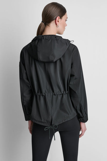 DKNY HIGH-LOW CROPPED JACKET