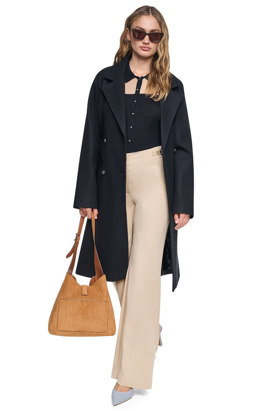 DKNY DOUBLE BREASTED WRAP COAT