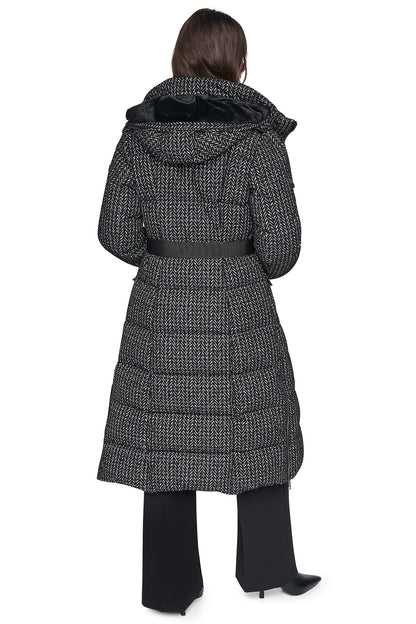 DKNY MAXI PUFFER WITH BELT