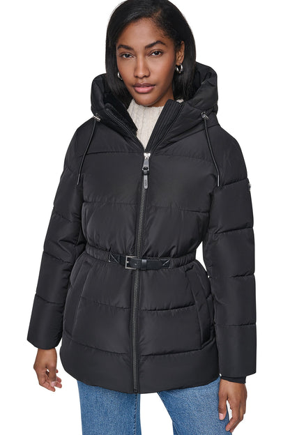 DKNY BELTED PUFFER