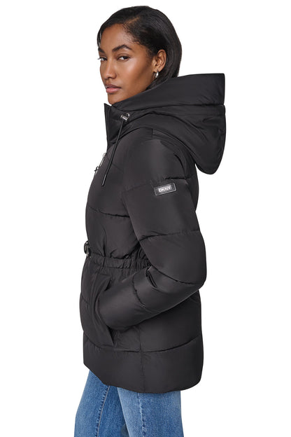 DKNY BELTED PUFFER