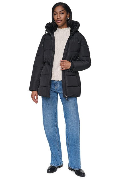 DKNY BELTED PUFFER