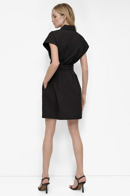 DKNY TIE WAIST COMMUTER DRESS