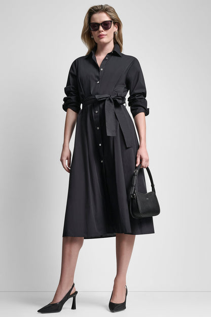 DKNY BUTTON DOWN MIDI SHIRT DRESS