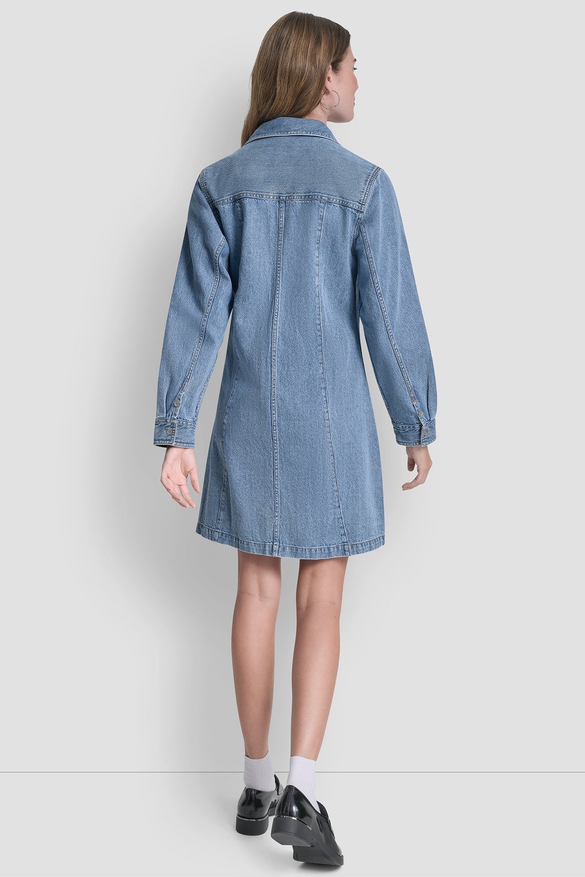 DKNY SEAMED A-LINE DRESS