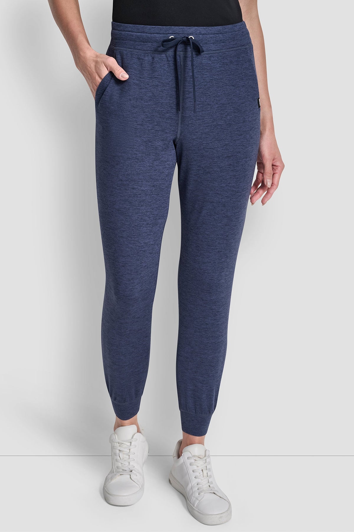 DKNY CROPPED HIGH-RISE SLIM JOGGER