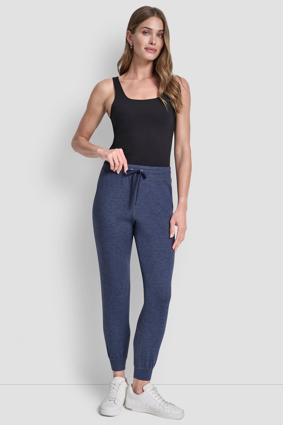 DKNY CROPPED HIGH-RISE SLIM JOGGER