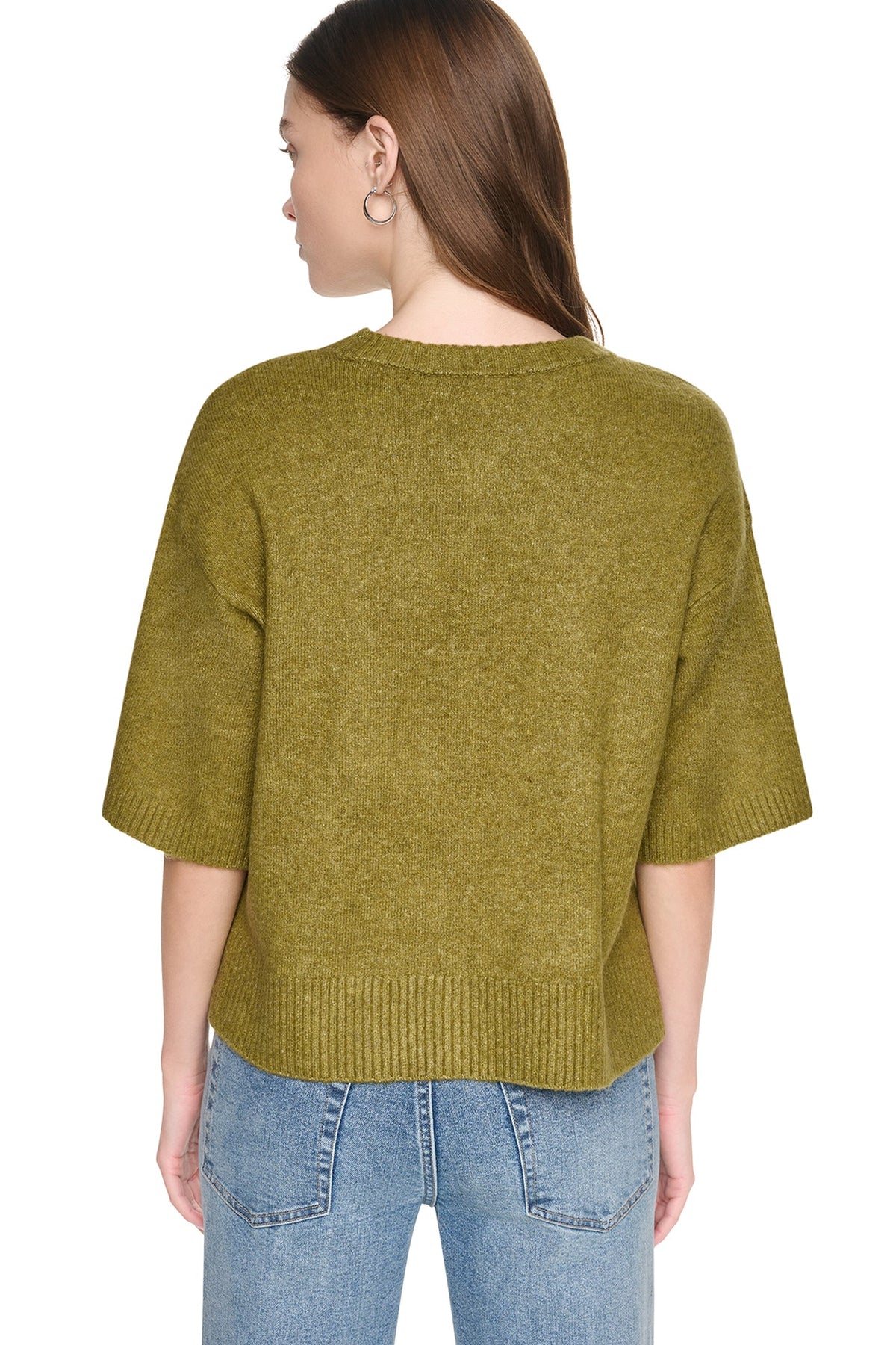 DKNY RUGBY SHORT SLEEVE SWEATER