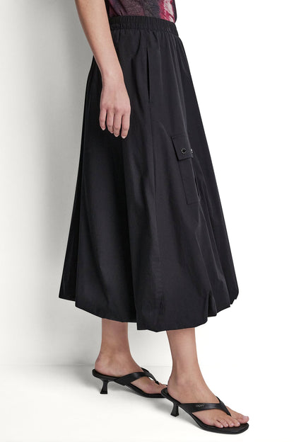 DKNY CARGO POCKET BUBBLE MIDI SKIRT