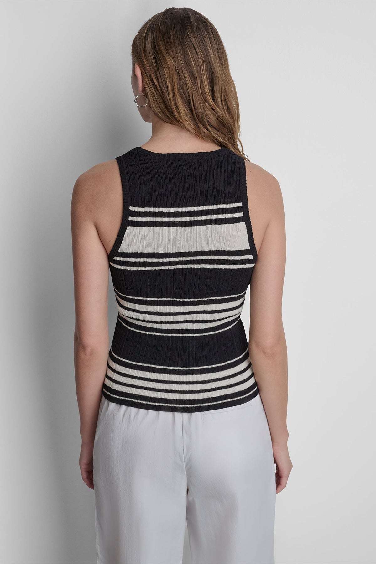 DKNY STRIPED KNIT TANK