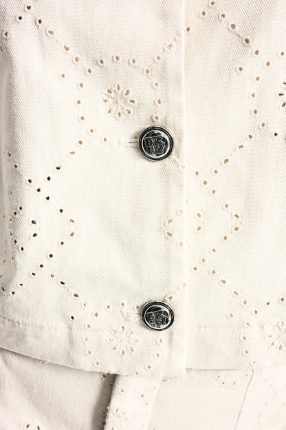 DKNY TEXTURE TWILL BUTTON-FRONT SHIRT