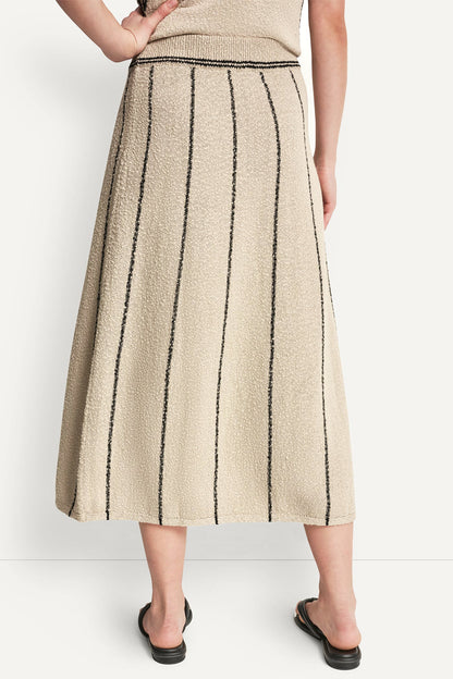 DKNY PULL-ON MAXI SKIRT WITH STRIPE DETAIL