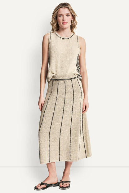 DKNY PULL-ON MAXI SKIRT WITH STRIPE DETAIL