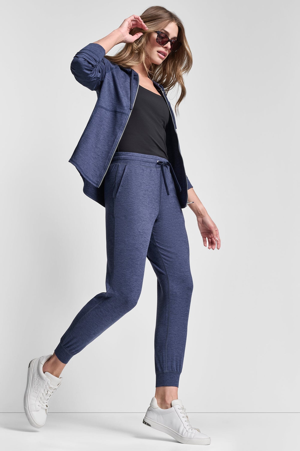 DKNY CROPPED HIGH-RISE SLIM JOGGER