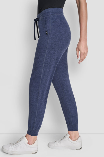 DKNY CROPPED HIGH-RISE SLIM JOGGER