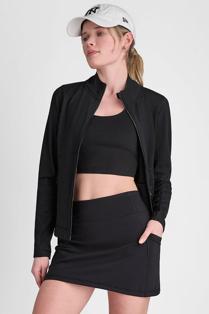 DKNY FUNNEL NECK FULL ZIP JACKET