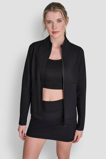 DKNY FUNNEL NECK FULL ZIP JACKET