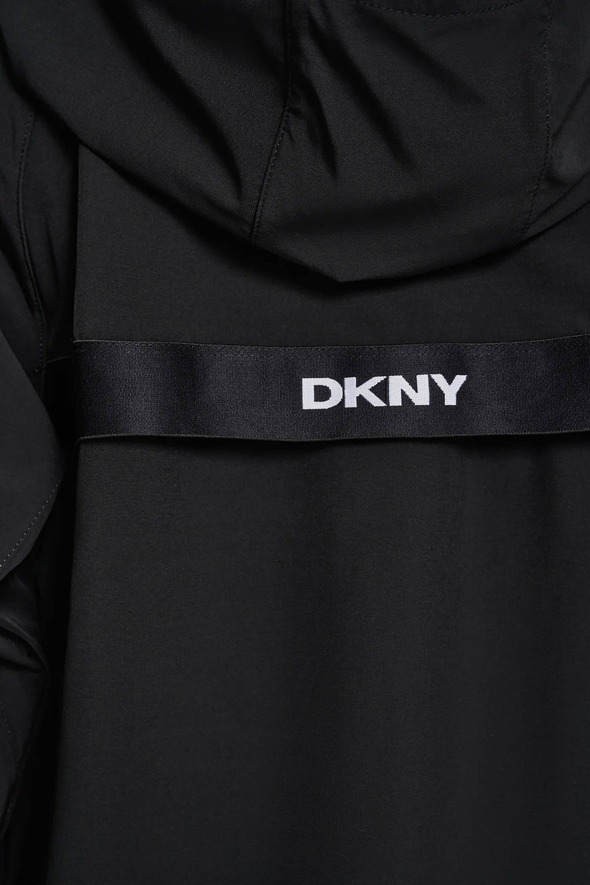 DKNY LOGO HOODED SHORT JACKET