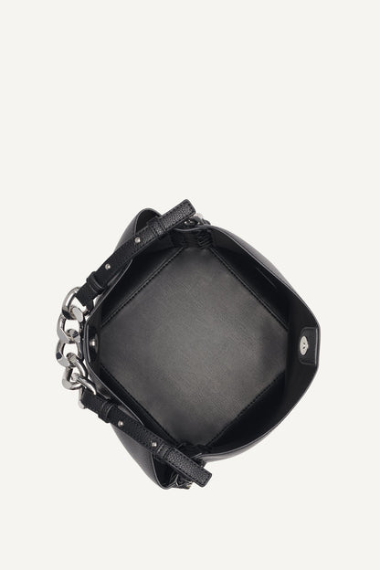 DKNY RIONA CHAIN-TRIMMED BUCKET BAG