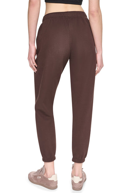 DKNY PUFF VARSITY LOGO MID-RISE JOGGER