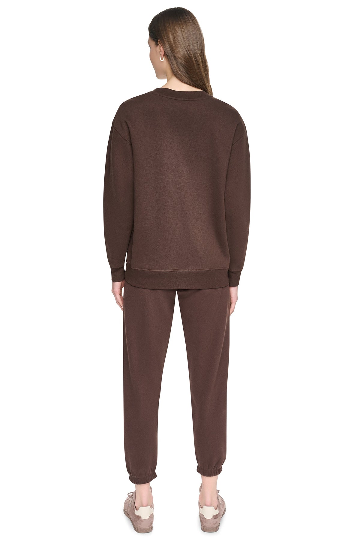 DKNY PUFF VARSITY LOGO PULLOVER