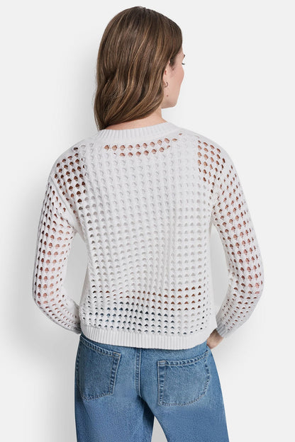 DKNY OPEN-STITCH CARDIGAN