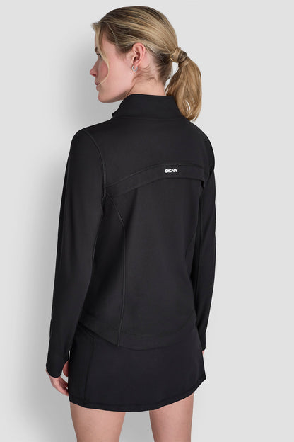 DKNY FUNNEL NECK FULL ZIP JACKET