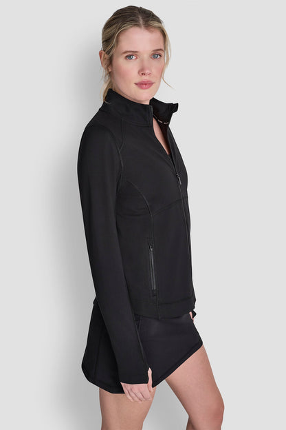 DKNY FUNNEL NECK FULL ZIP JACKET