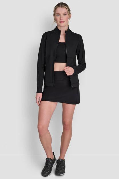 DKNY FUNNEL NECK FULL ZIP JACKET