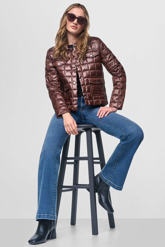 DKNY BOX QUILT PUFFER JACKET