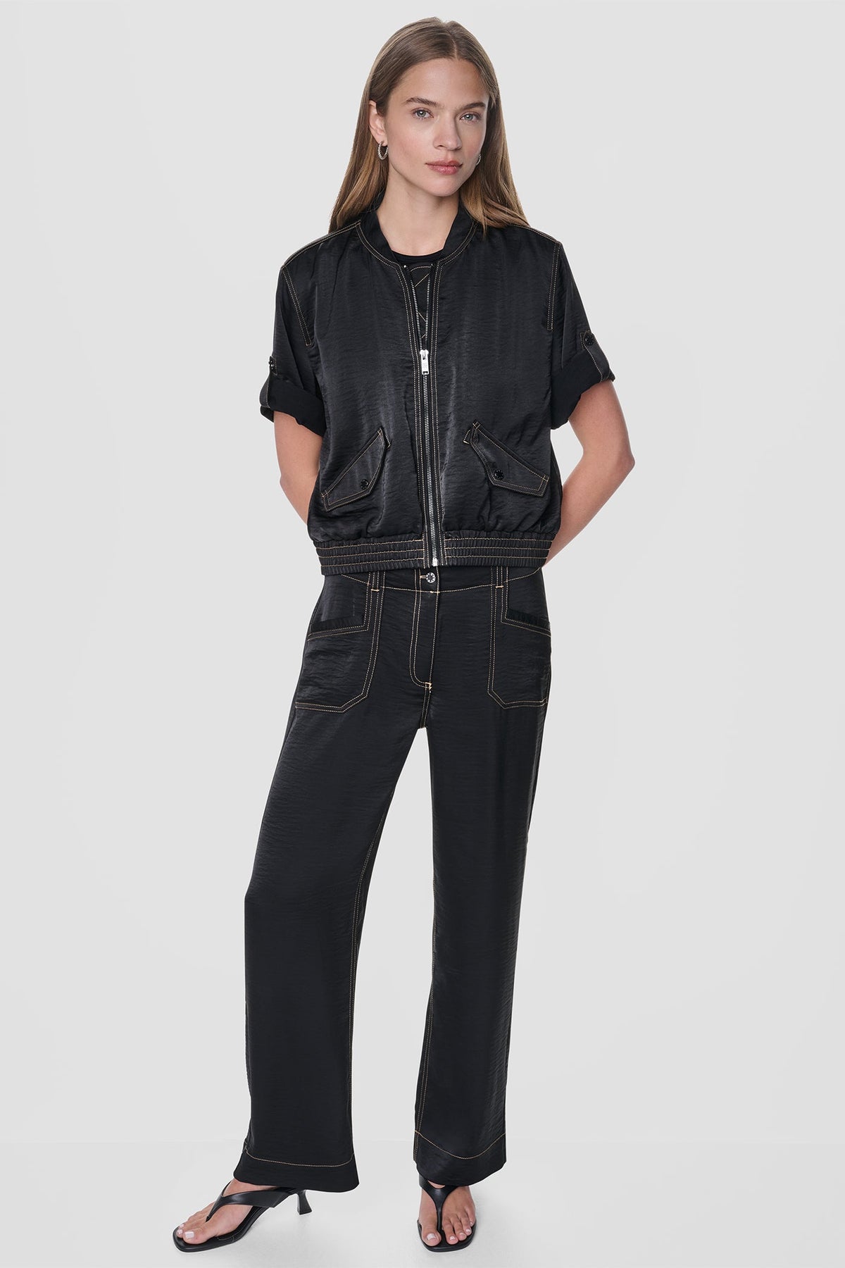 DKNY CONTRAST STITCH JACKET