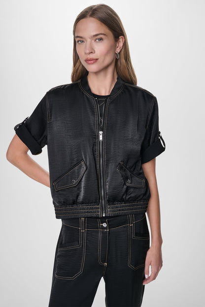 DKNY CONTRAST STITCH JACKET
