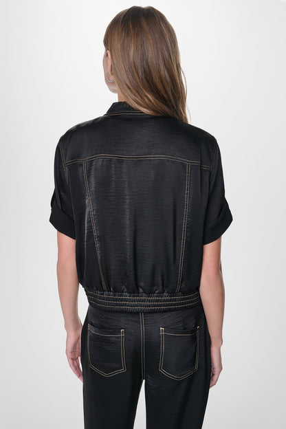 DKNY CONTRAST STITCH JACKET