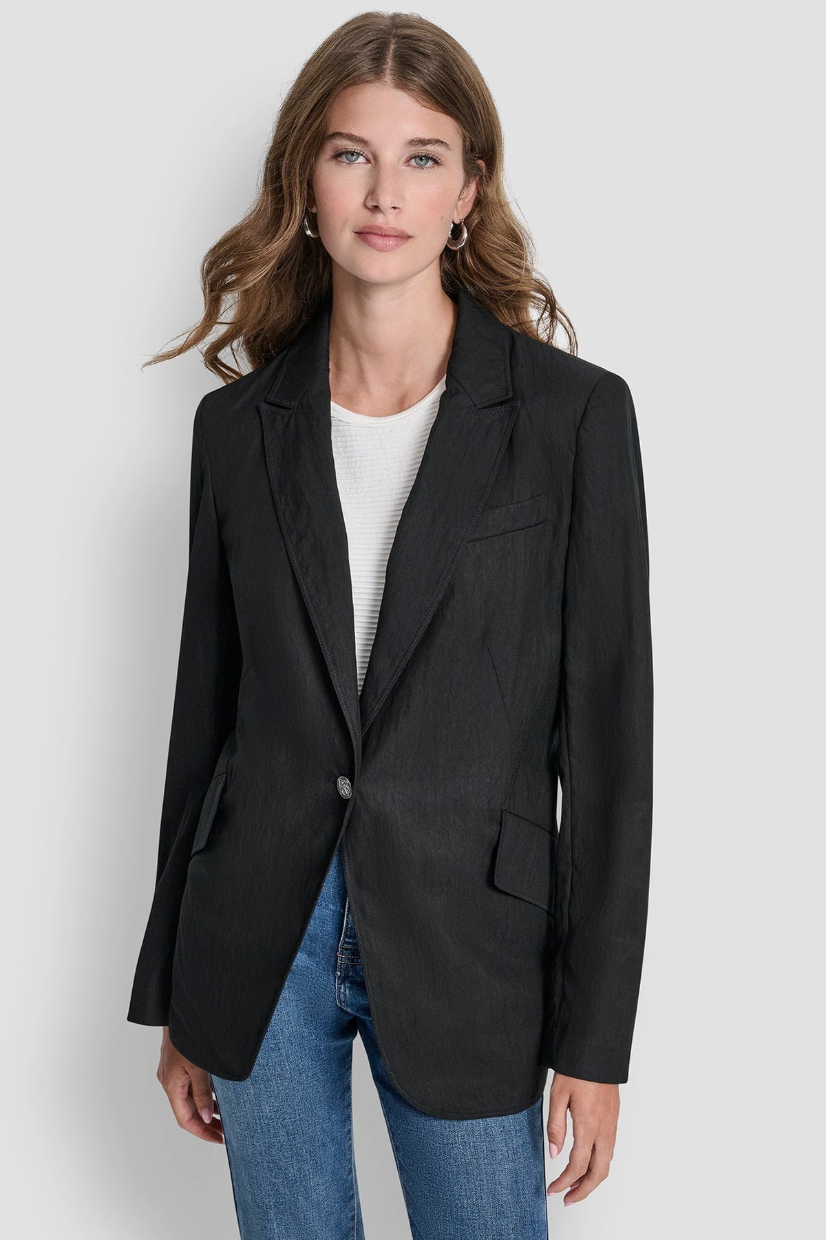 DKNY ZIG ZAG STITCH BLAZER
