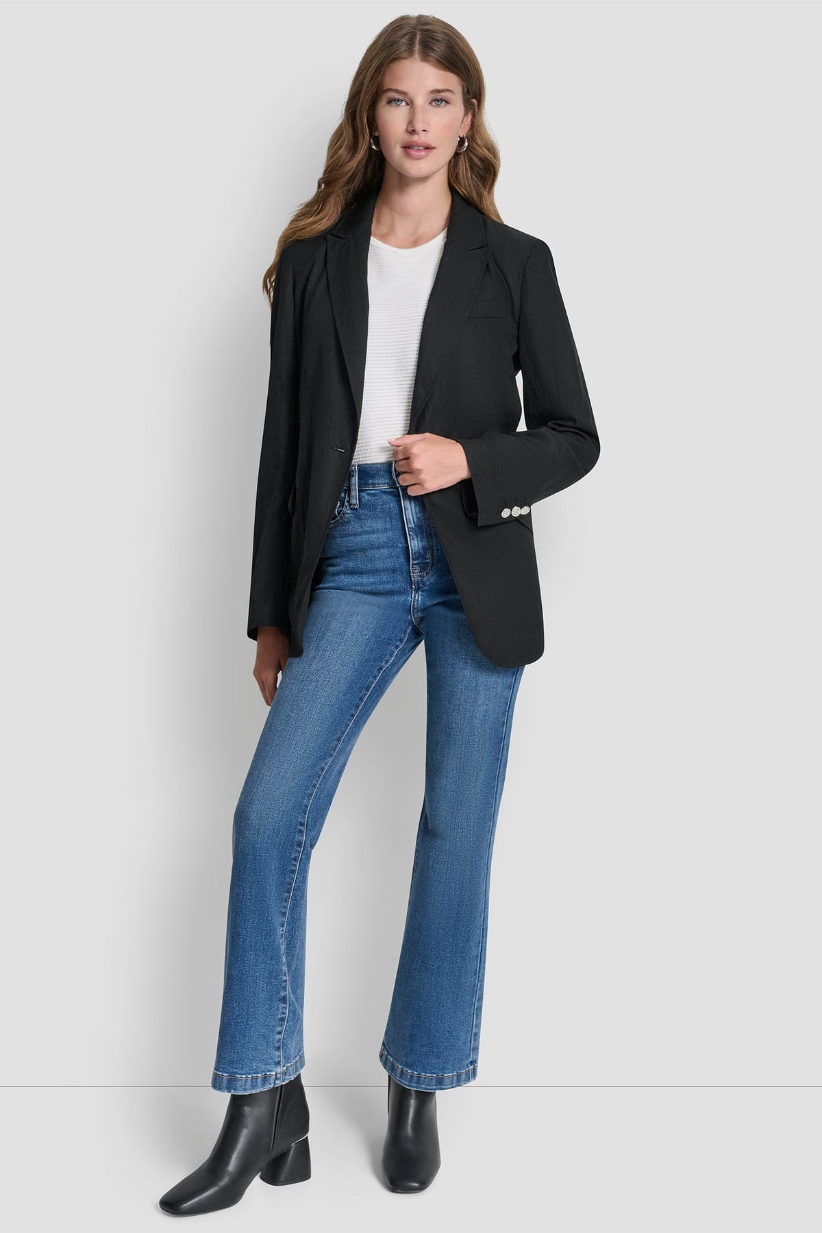 DKNY ZIG ZAG STITCH BLAZER