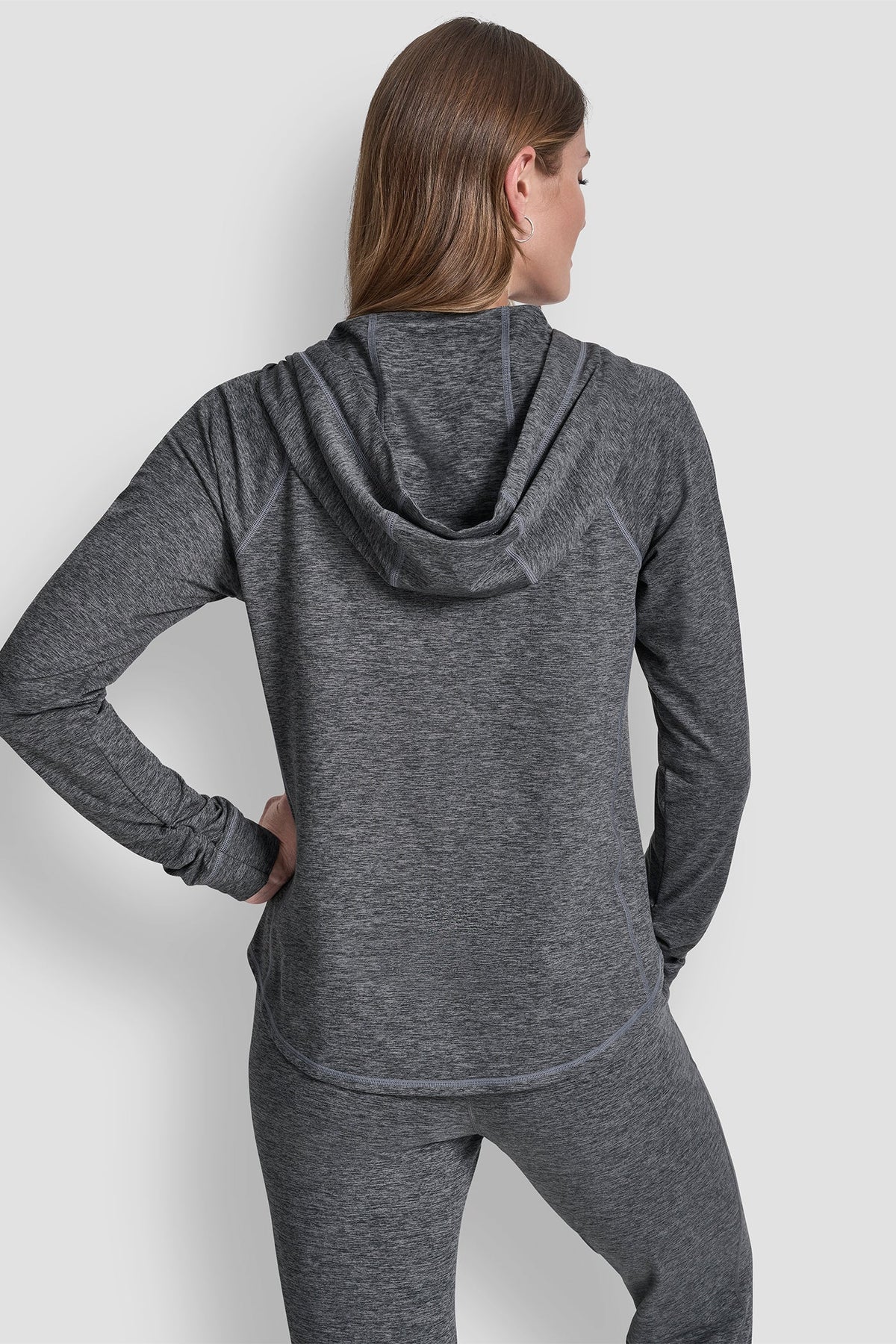 DKNY SPACE-DYED HOODED JACKET