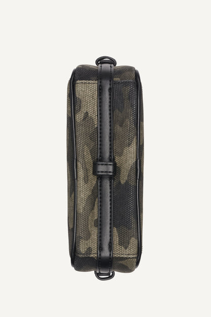 DKNY NELL LOGO-EMBOSSED CAMO CAMERA BAG